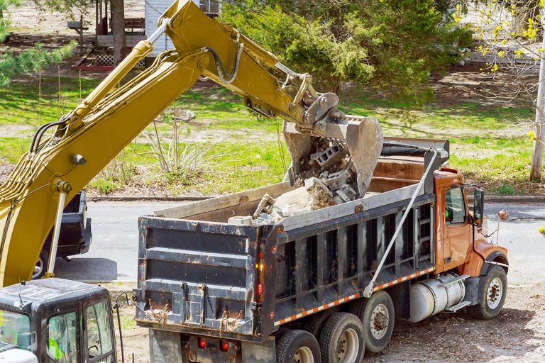 Dirt & soil removal from a construction site